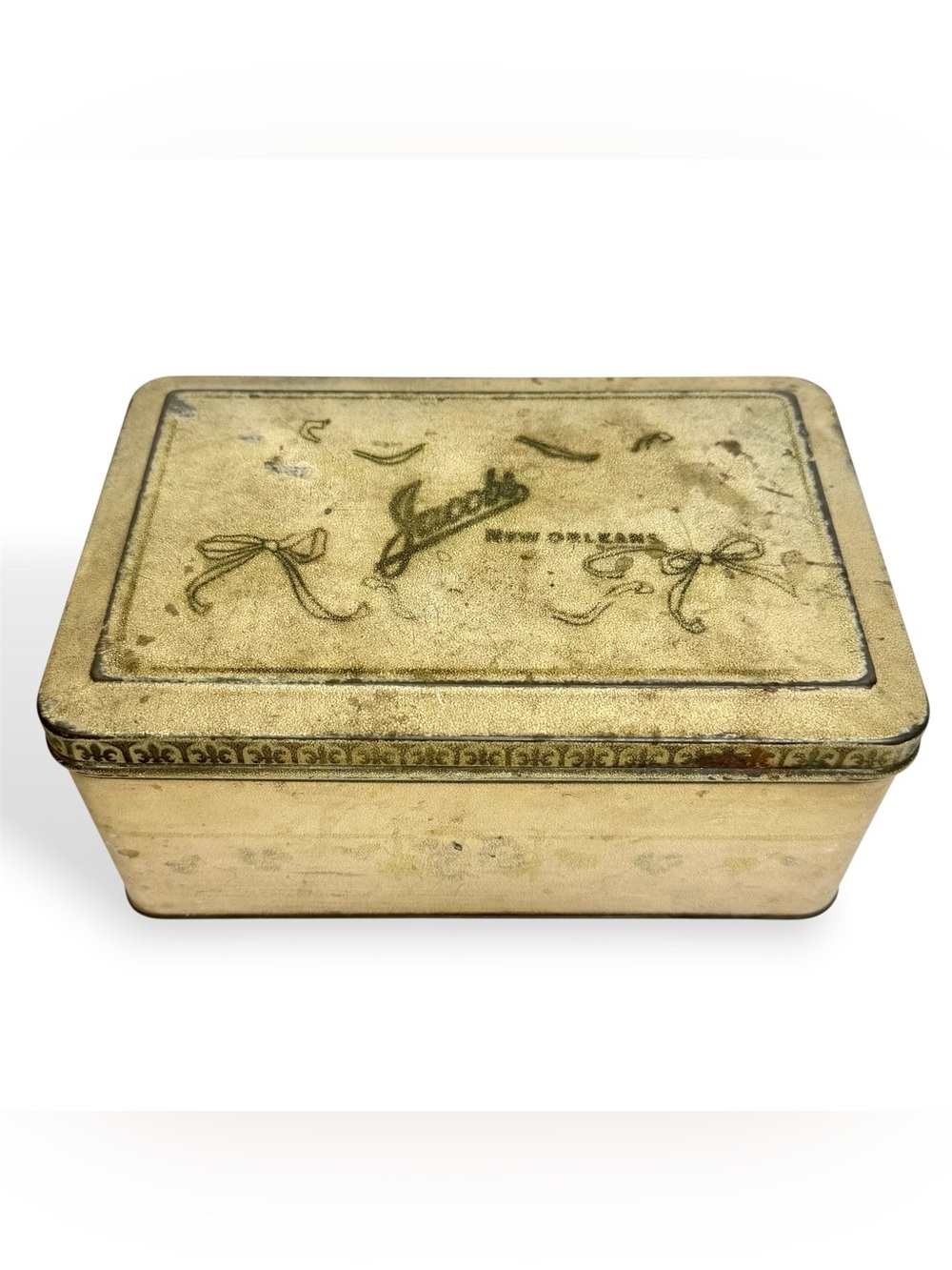 Jacob's New Orleans Candy Co Large Tin Box Chocolates Rare Antique 1920s